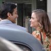 Hilda (Luiza Valdetaro) aceita o convite de Aderbal (Armando Babaioff) para um chá e Toni (Thiago Lacerda) fica enciumado ao vê-los juntos, em 'Joia Rara', em 7 de março de 2014