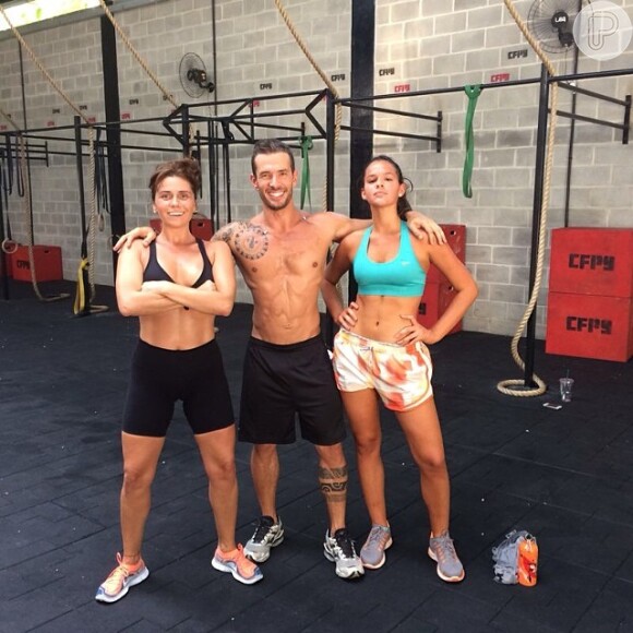 Aos 38 anos, Giovanna está mantendo a boa forma com aulas de CrossFit, que pratica ao lado de Bruna Marquezine