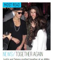 Justin Bieber e Selena Gomez são flagrados juntos em festa pós-premiação