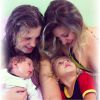 Carolinie Figueiredo mostrou o filho recém-nascido nas redes sociais: 'Quando uma foto consegue captar todo indizível... todo sentimento infinito de amor e as ligações de alma!', legendou