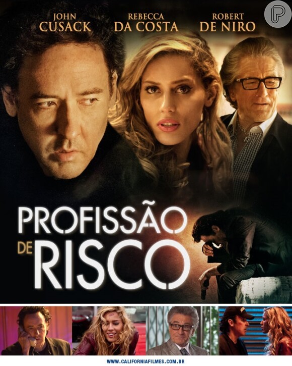 Cartaz do filme 'Profissão de Risco', protagonizado por John Cusack, Rebecca da Costa e Robert De Niro