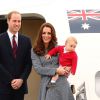 Príncipe William, Kate Middleton e príncipe George terminam a turnê pela Oceania. A família deixou a Austrália nesta sexta-feira, 25 de abril de 2014
