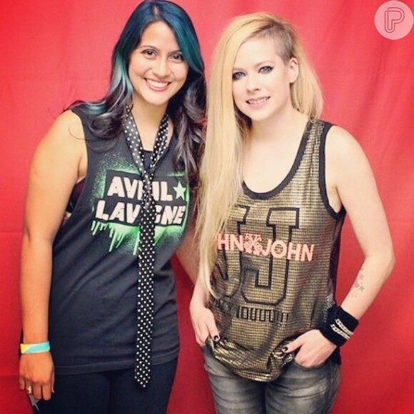 Aqueles que pediram, foram atendidos por Avril Lavigne e puderam abraçá-la