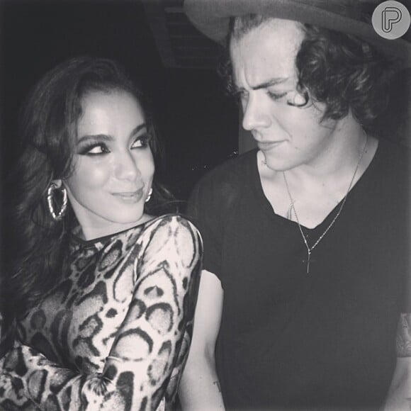 Anitta ficou com Harry Styles, do One Direction, durante festa privada em hotel do Rio de Janeiro, em 9 de maio de 2014