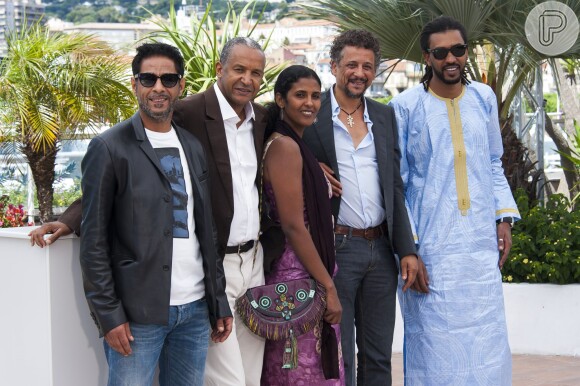 Abderrahmane Sissako, Ibrahim Ahmed dit Pino, Toulou Kiki, Abel Jafri e Hichem Yacoubi divulgam 'Timbuktu' no Festival de Cannes 2014