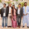 Abderrahmane Sissako, Ibrahim Ahmed Aka Pino, Toulou Kiki, Abel Jafri, Hichem Yacoubi posam no photocall do filme  'Timbuktu' no Festival de Cannes 2014