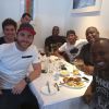 Neymar postou uma foto em seu Instagram, nesta segunda-feira, 19 de maio de 2014, ao lado de amigos famosos como Thiaguinho, Thiago Gagliasso e Rafael Zulu, durante um almoço animado no Rio de Janeiro