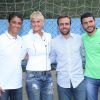 Xuxa Meneghel recebeu o ex-jogador de futebol Bebeto, o jogador Roger Flores, e o filho do Zico, Bruno Coimbra