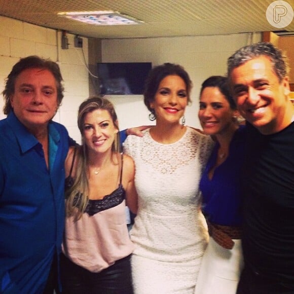 Fábio Jr. apareceu pela primeira vez ao lado da namorada, Maria Fernanda, nos bastidores do 'SuperStar' em abril de 2014