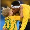 Neymar ganhou uma homenagem do filho, Davi Lucca, em sua festa de aniversário neste domingo, 4 de fevereiro de 2018