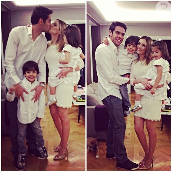 Carol Celico e Kaká se casaram em 2005 e são pais de Luca e Isabella