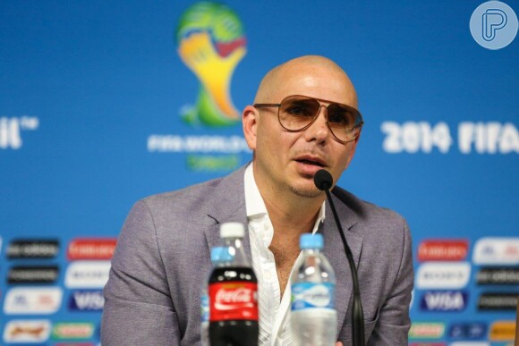 Pitbull chegou ao Brasil em 10 de junho de 2014