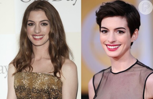 Anne Hathaway cortou os cabelos para o filme 'Os Miseráveis', rodado em 2012