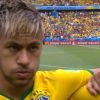 Neymar chora na parte final da execução do Hino Nacional no segundo jogo da Seleção Brasileira, em 17 de junho de 2014