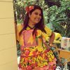 Fabiana Karla usa vestido caipira no programa 'Mais Você'