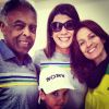 Gilberto Gil com amigos no camarote da Sony durante a Copa do Mundo