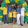 Gilberto Gil esteve em Fortaleza com outros famosos para curtir a partida entre Brasil x México, na Arena Castelão