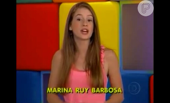 Com 14 anos, Marina Ruy Barbosa integrou a equipe de apresentadores do programa matinal 'TV Globinho'
