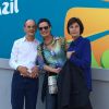 Fátima Bernardes levou os pais ao Maracanã na última quarta-feira, 25 de junho de 2014