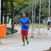 Marcos Palmeira corre na Lagoa Rodrigo de Freitas, na Zona Sul do Rio de Janeiro (30 de junho de 2014)