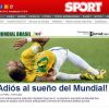 O espanhol 'Sport' lamentou a saída do atacante da seleção brasileira: 'Adeus ao sonho do Mundial', destacou