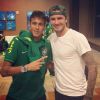 David Beckham prestou sua homenagem ao "camisa 10" da Seleção Brasileira com uma montagem de fotos suas com o craque no Facebook, nesta segunda-feira, 7 de julho de 2014