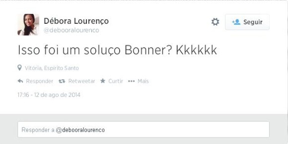 Telespectadores comentaram no Twitter a gafe de William Bonner