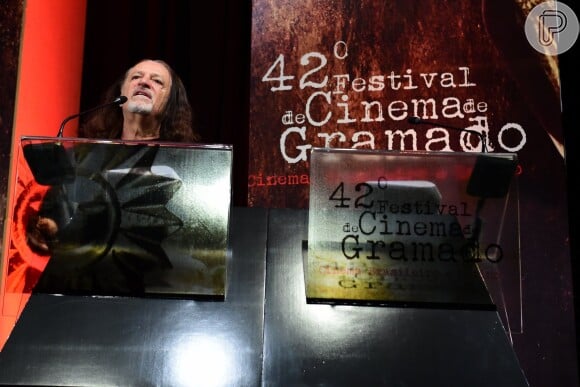 Alceu Valença foi ao Festival de Gramado para a exibição do filme 'Luneta do tempo'