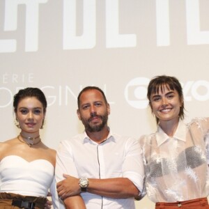 Cauã Reymond se reúne com elenco da série 'Ilha de Ferro', da TV Globo, para uma coletiva no Teatro Riachuelo, no Centro do Rio de Janeiro, na noite desta terça-feira, 13 de novembro de 2018