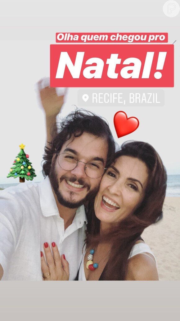Natal com amor! Túlio Gadêlha vibra por feriado com Fátima Bernardes: 'Chegou!'