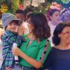 O filho Kauai e a mãe Ivone fizeram uma surpresa para a atriz Daniele Suzuki no programa 'Equenta!'