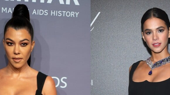Looks iguais: Kourtney Kardashian e Marquezine já brilharam com o mesmo Versace