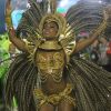 Erika Januza comemora dois desfiles seguidos: 'É a minha maratona de carnaval. Mas tudo bem! É uma delícia! A gente esquece tudo quando escuta a música na Avenida'