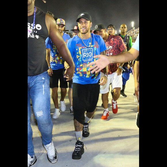 Neymar marcou presença no Carnaval do Rio de Janeiro