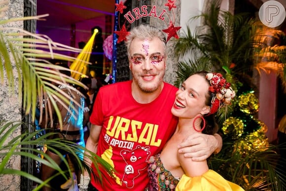 Guilherme Webber e Mariana Ximenes se encontraram no Baile da Arara