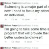 Michael Phelps também utilizou sua conta no Twitter para fazer o comunicado