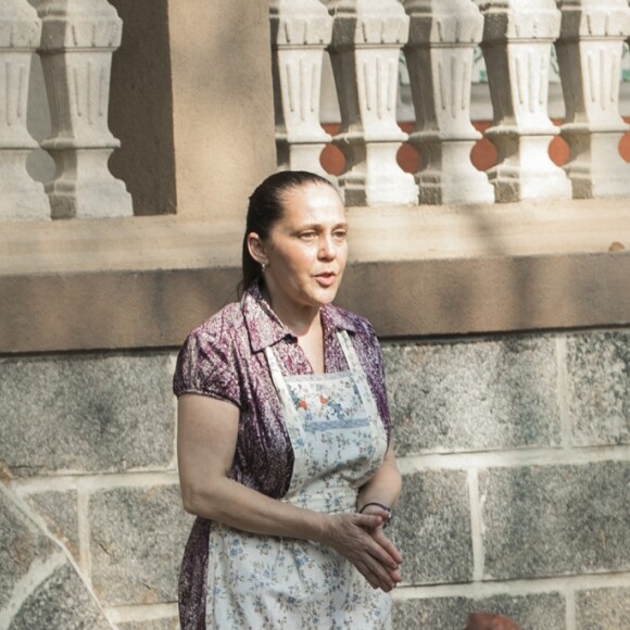 Na novela 'O Sétimo Guardião', Judith (Isabela Garcia) está matando os guardiães para cumprir ordens de Egídio (Antonio Calloni).