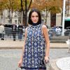 Bruna Marquezine usou vestido Miu Miu na cor azul-marinho, que faz parte da coleção verão 2018