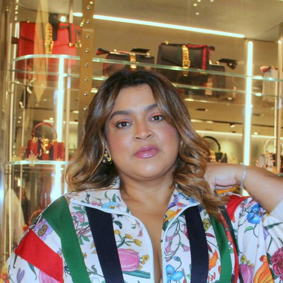 Preta Gil apostou em conjunto floral para evento Gucci