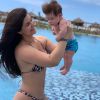 O corpo de Paula Aires recebeu uma chuva de elogios na foto com o bebê de 3 meses