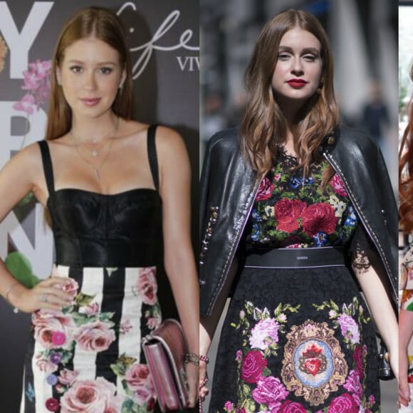 Looks florais são presença certeiro no guarda-roupa de Marina Ruy Barbosa