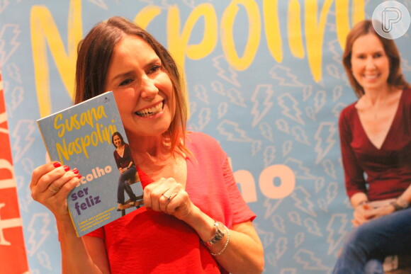 Susana Naspolini lançou seu livro, 'Eu Escolho Ser Feliz', em livraria da Zona Sul