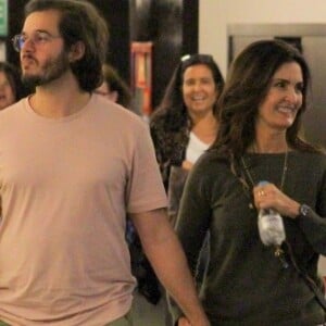 Fátima Bernardes e Túlio Gadêlha se divertem em passeio no Shopping da Gávea, no Rio de Janeiro, nesta sexta-feira, dia 05 de julho de 2019