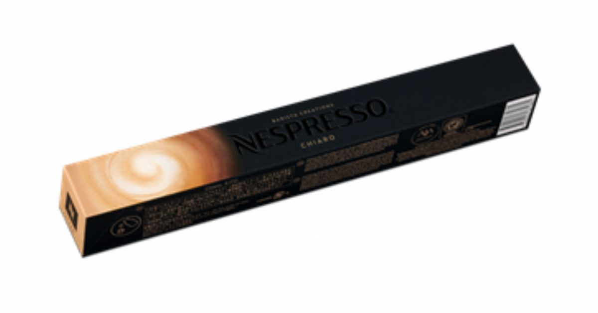 A Nespresso sugere o sleeve com 10 unidades de cápsulas de café do café