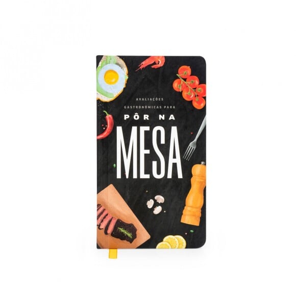O Caderno Avaliações Gastronômicas Na Mesa (R$ 29,90) é ideal para os pais fãs daquelas idas em família a restaurantes 
