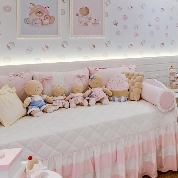 Detalhe da decoração do quartinho de Manuella, filha caçula de Ticiane Pinheiro