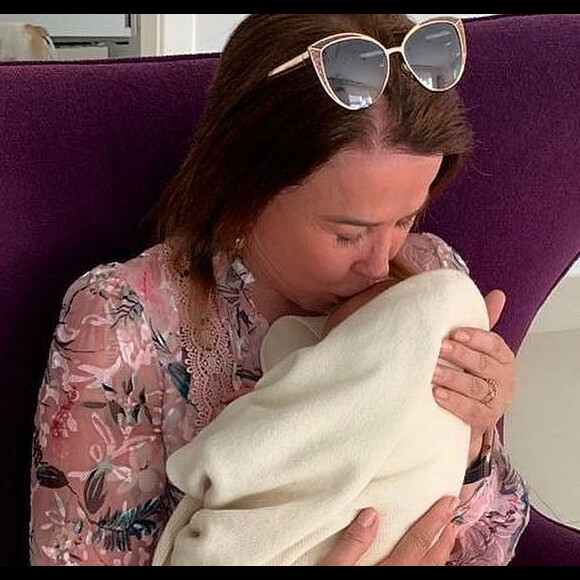 Zilu Godoi posou pela primeira vez neste domingo, 28 de julho de 2019, com o neto caçula Joaquim