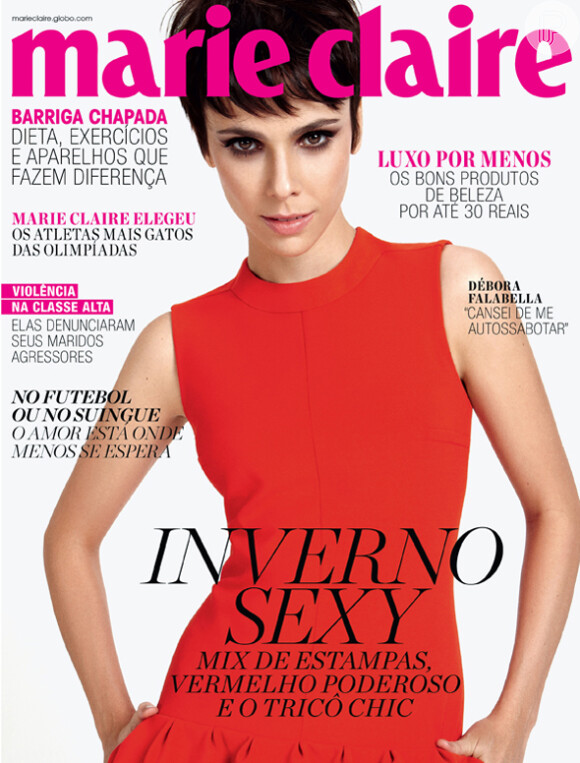 A atriz foi capa da revista feminina 'Marie Claire' de junho de 2012