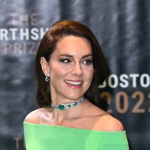 Vestido de festa verde vibrante foi usado por Kate Middleton em evento sobre meio ambiente