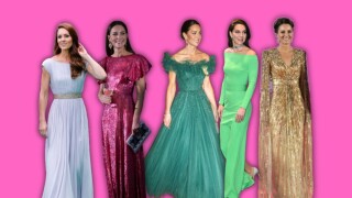 Vestido de princesa! Kate Middleton tem moda festa poderosa e essas 30 fotos de longos comprovam isso